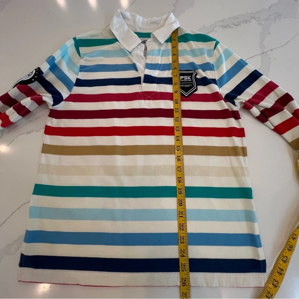 PSK Collective Rugby Equality Patch Collared Rainbow Top w/ WSF Sleeve Patch, S - Picture 14 of 14